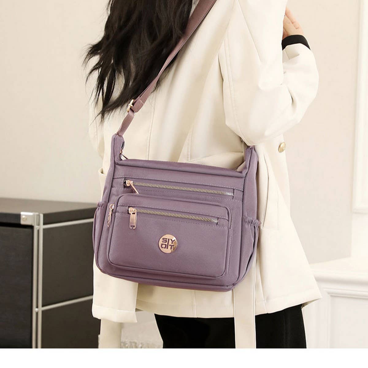 NYLON LARGE CAPACITY SMALL SHOULDER MESSENGER BAG_CWAB3496