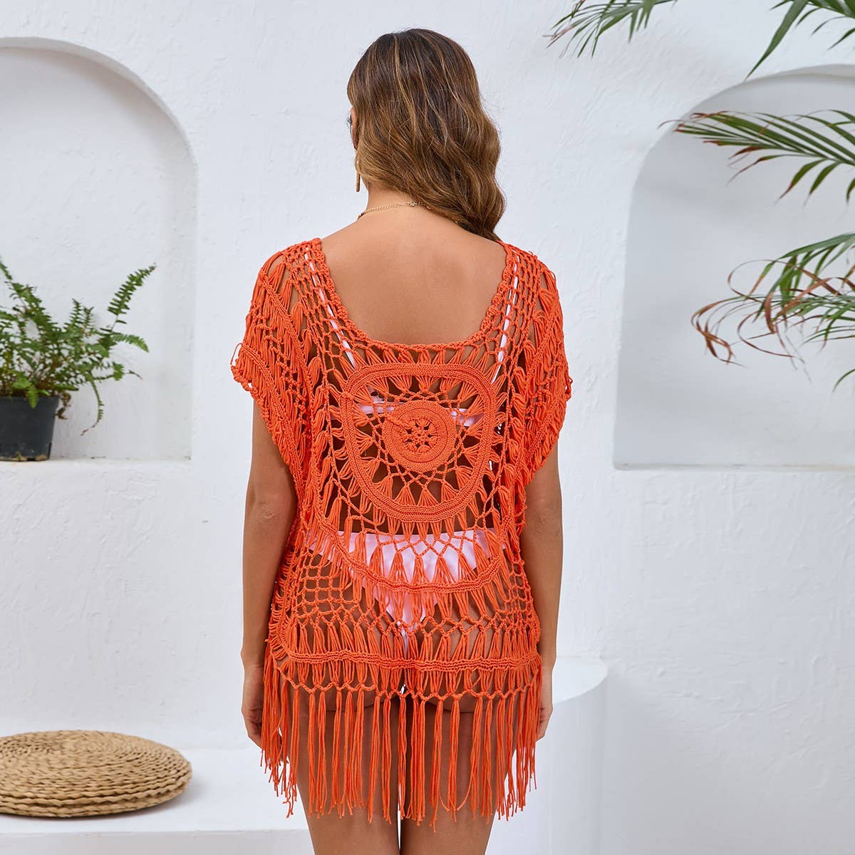FRINGE SKIRT WITH BEACH SWIMSUIT COVER-UP