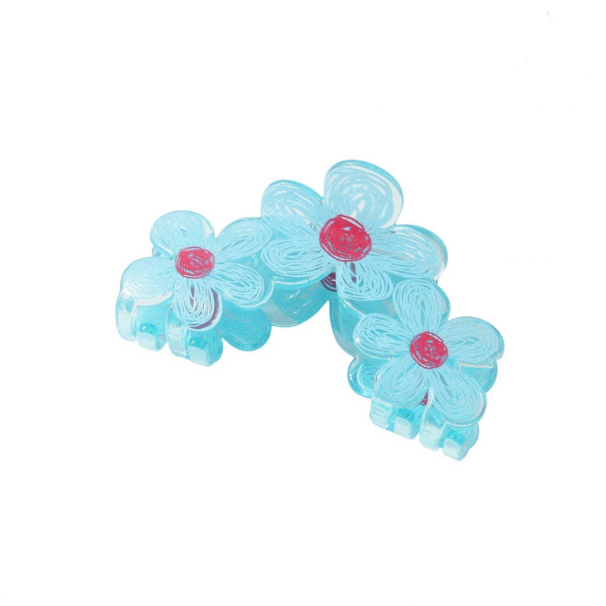 Flower Graffiti Hair Claw Cute Versatile Updo Clip