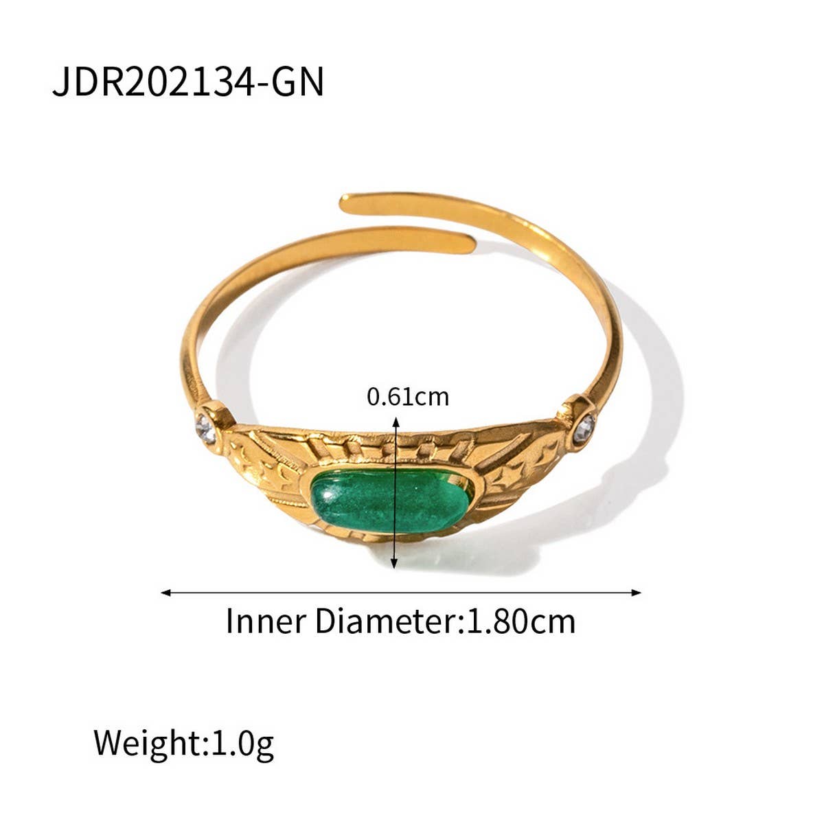 INLAID NATURAL STONE RINGS