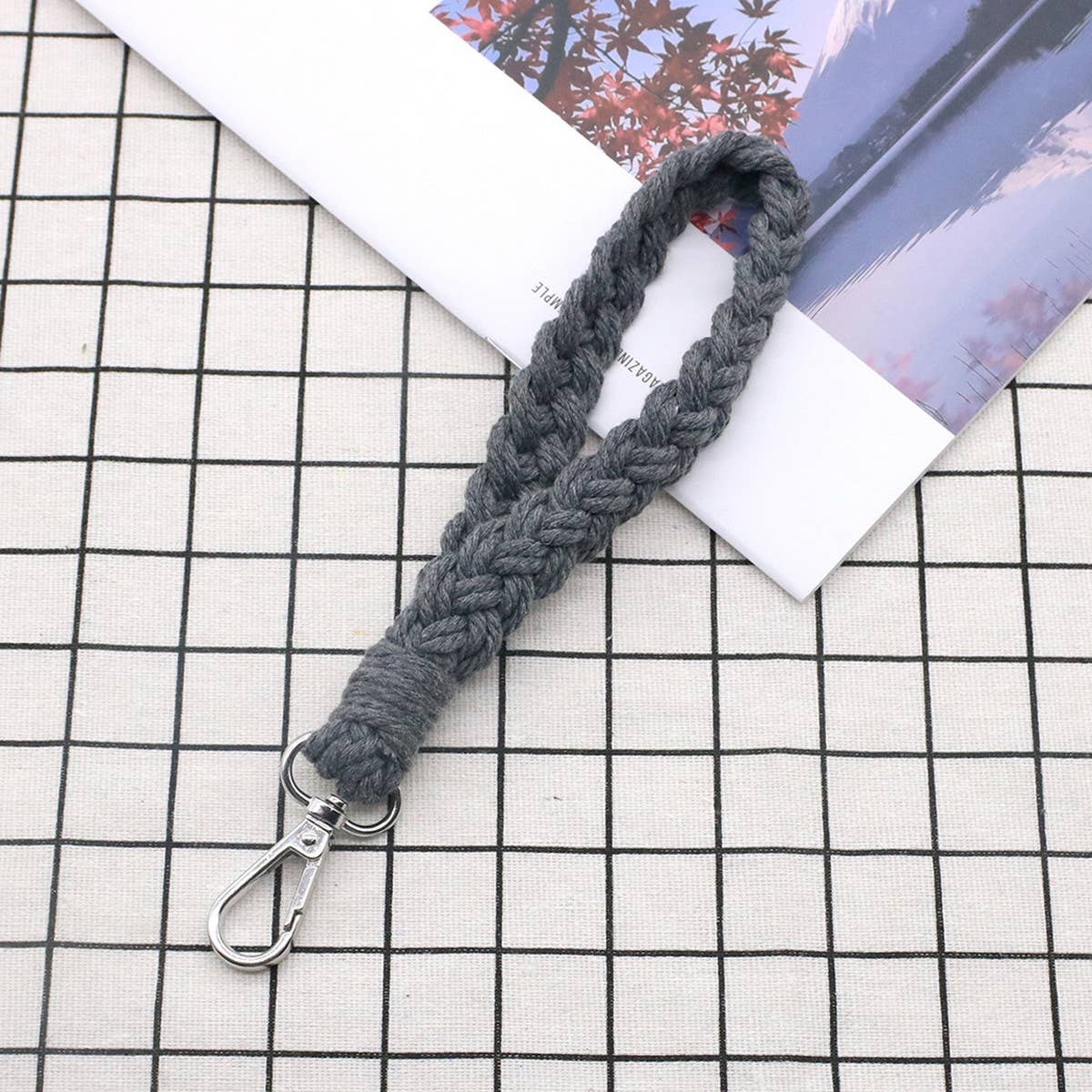 HAND-WOVEN KEYCHAIN BRACELET