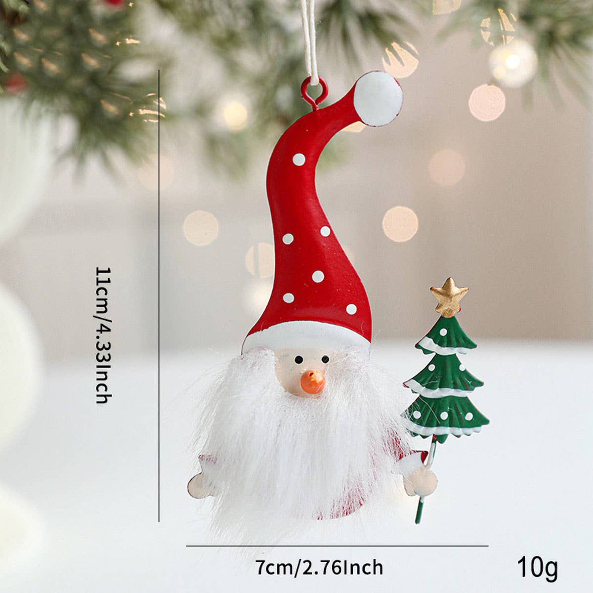 Rustic Iron Angel Santa Snowman Tree Hanging
