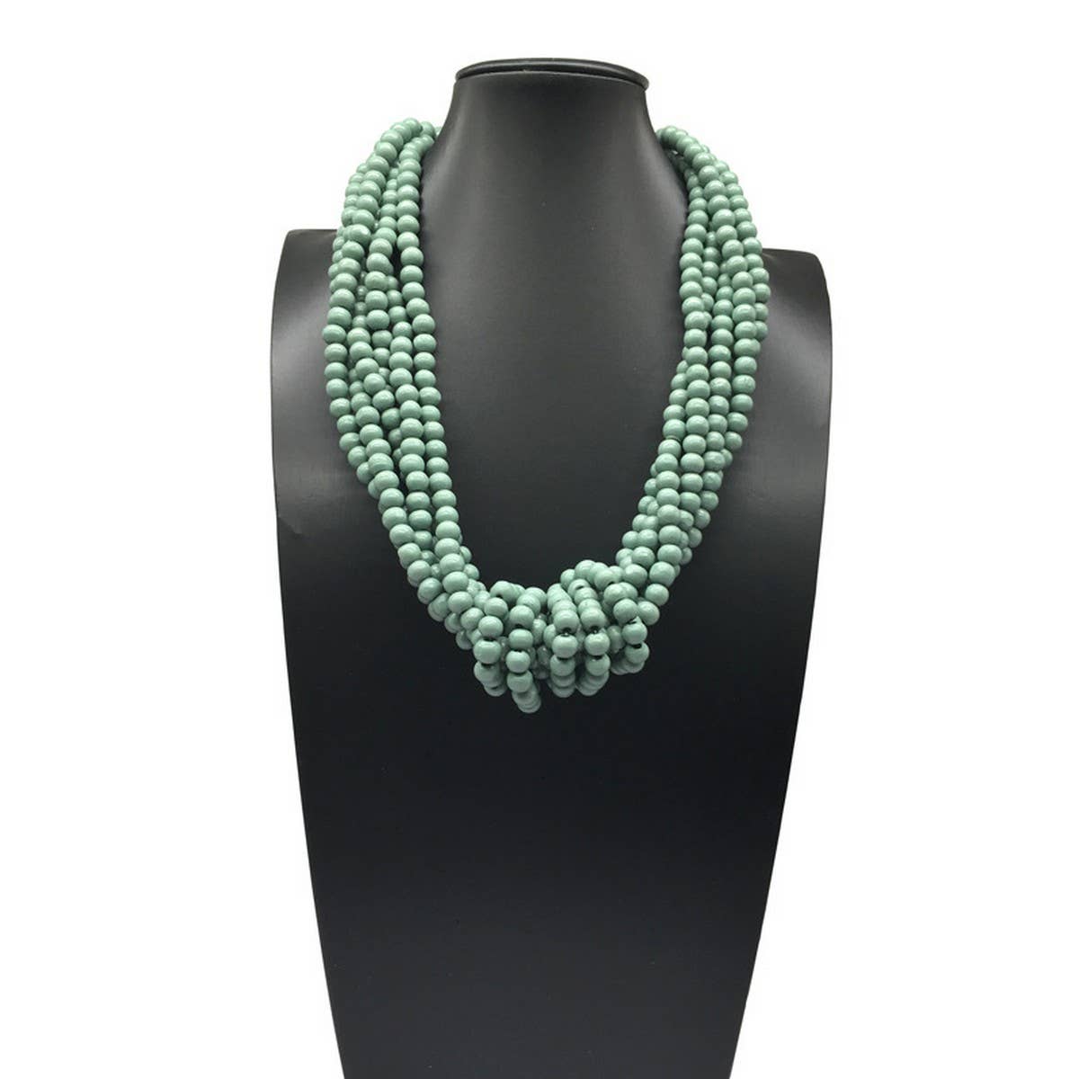 BOHEMIAN MULTI-LAYER WOODEN BEAD KNOT NECKLACE_CWMM4735