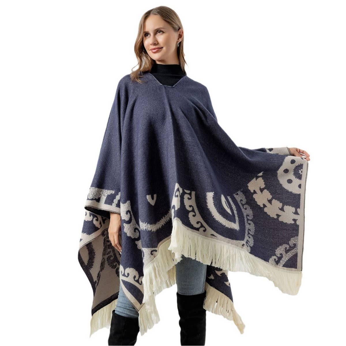 SHAWL WEAR SCARF LEISURE TRAVEL PULLOVER CLOAK