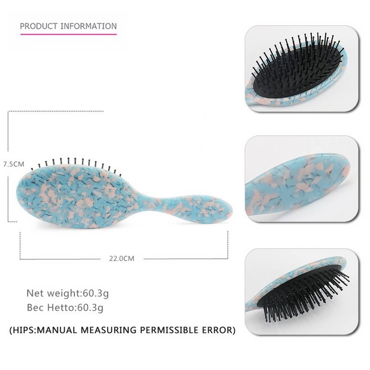 ACETATE AIR CUSHION COMB ANTI-STATIC AIR BAG COMB_CWAHA4182