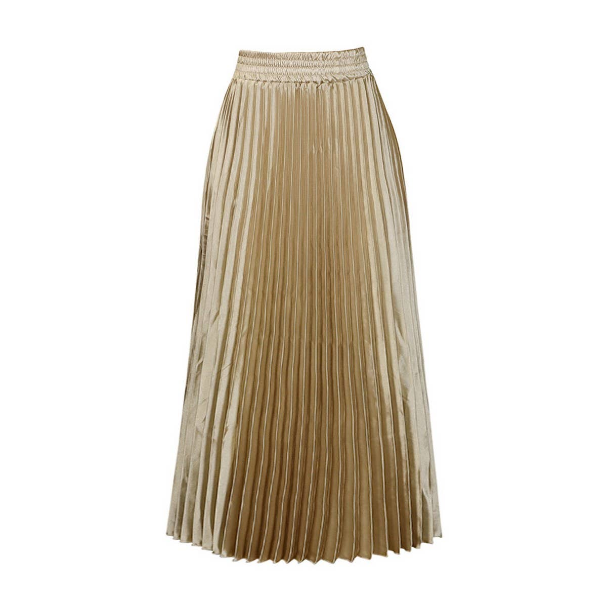PLUS SIZE MID-HIGH WAIST PLEATED LONG SKIRT_CWDMD3676