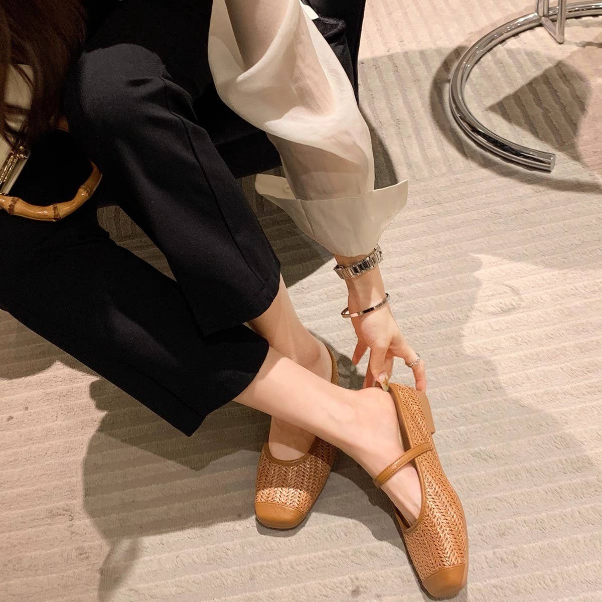 5cm Wedge Straw Slide Sandals for Vacation_CWSHF0158