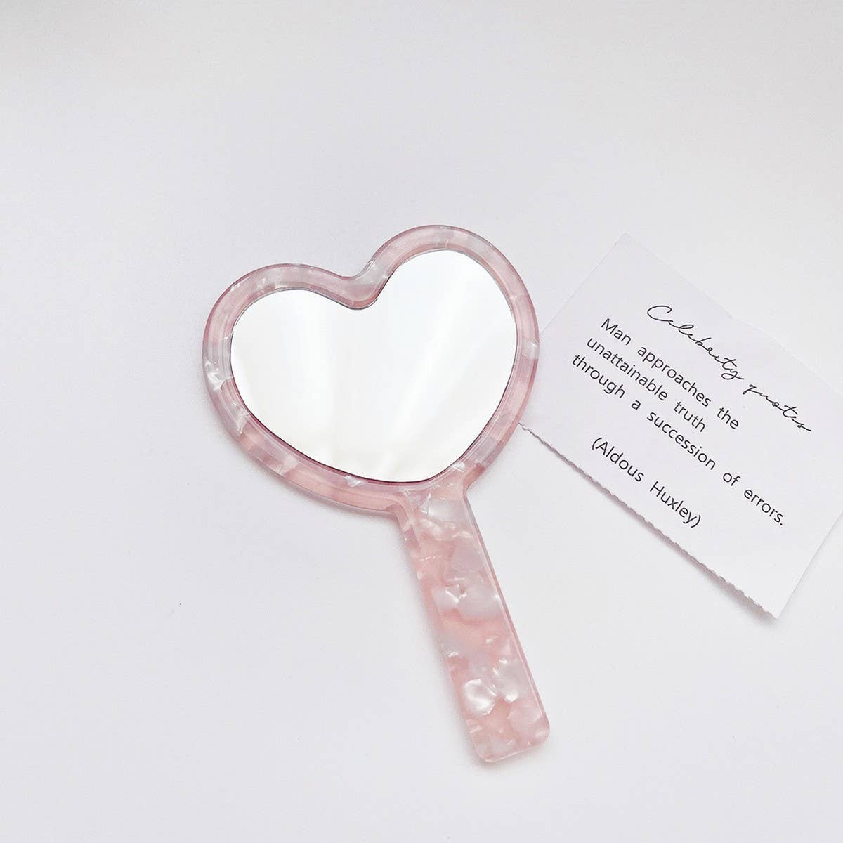 Retro Acetate Compact Mirror Geometric/Heart_CWMM6373