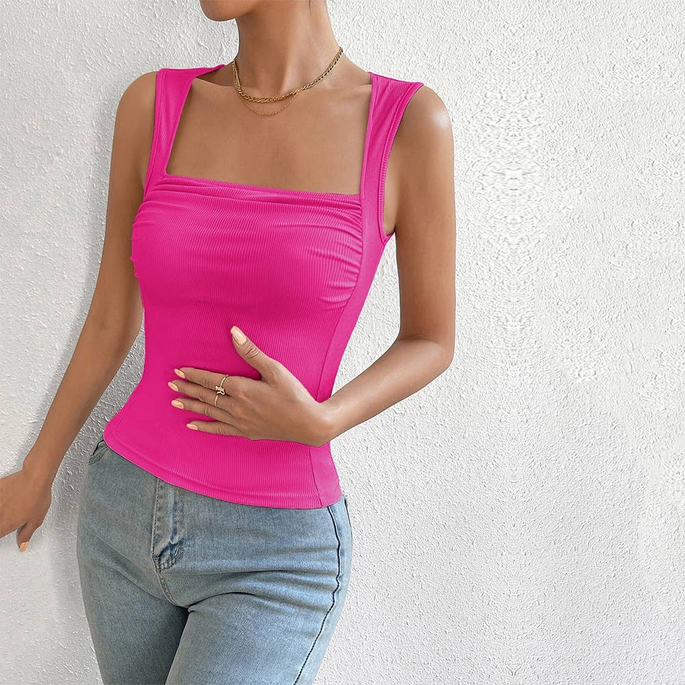 Sexy slim temperament sleeveless elastic vest