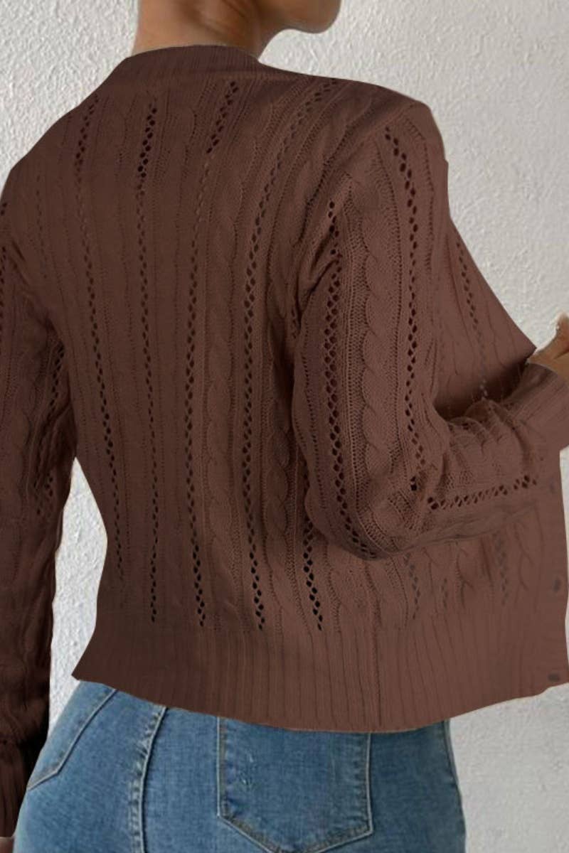 CWOCAL1569_BUTTON UP CARDIGAN LONG SLEEVE CARDIGAN