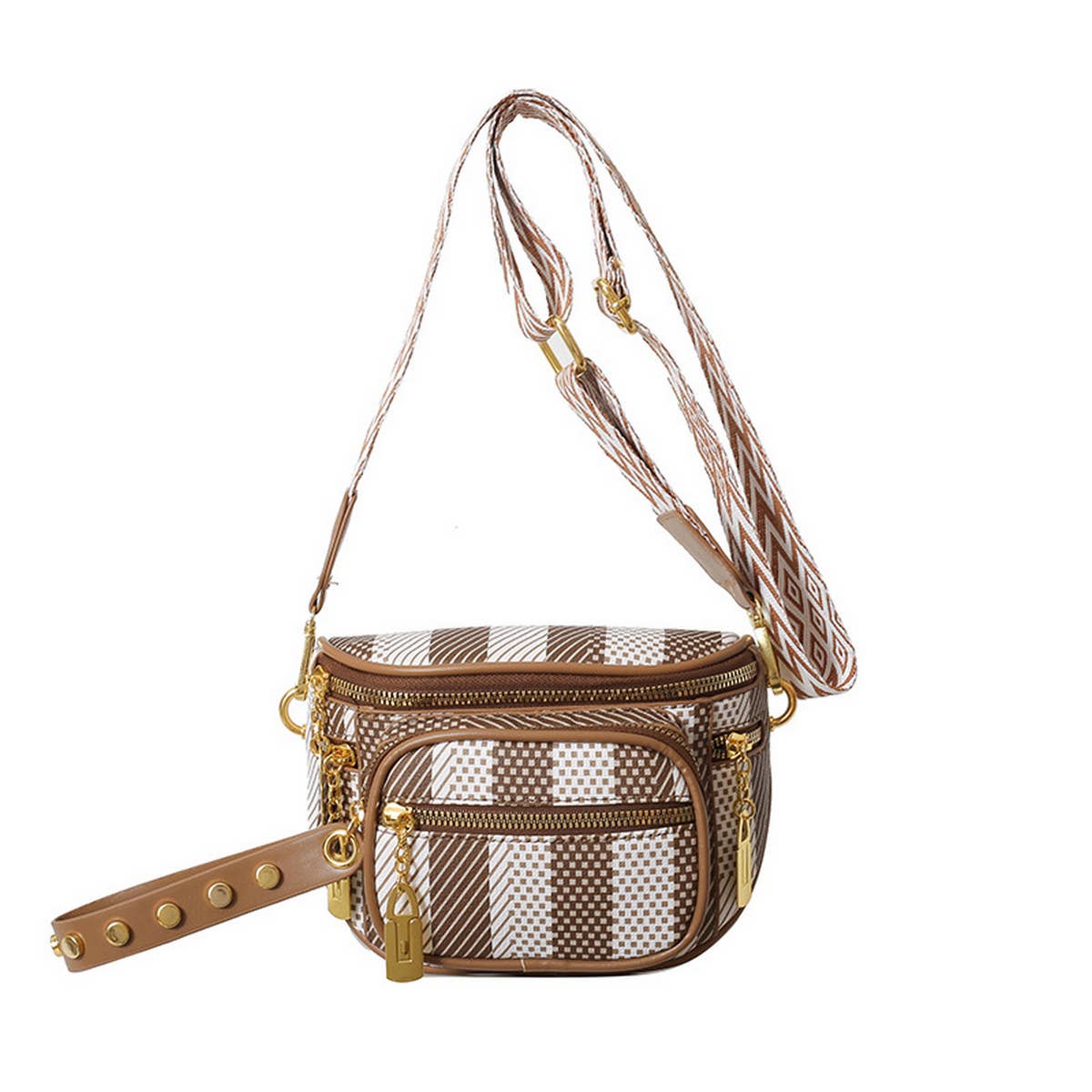 2024 NEW MULTI-LAYER ZIPPER RIBBON CHEST BAG_CWAB2086