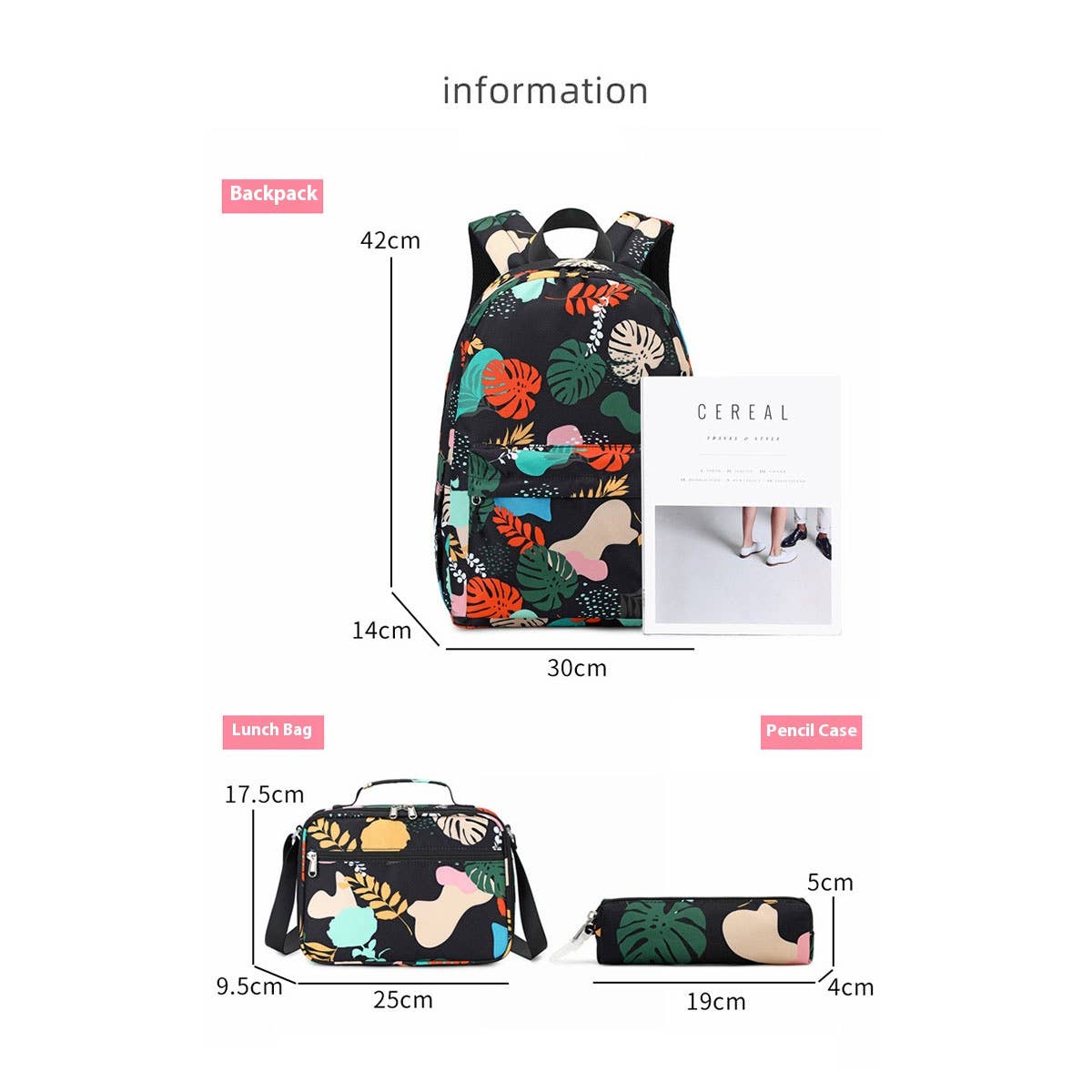 Trendy 3-Piece Backpacks for School & Travel Use_CWAB5509