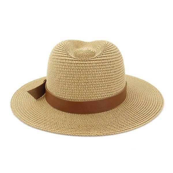 BEACH SUMMER CASUAL STRAW PANAMA HAT_CWAH059-B20223