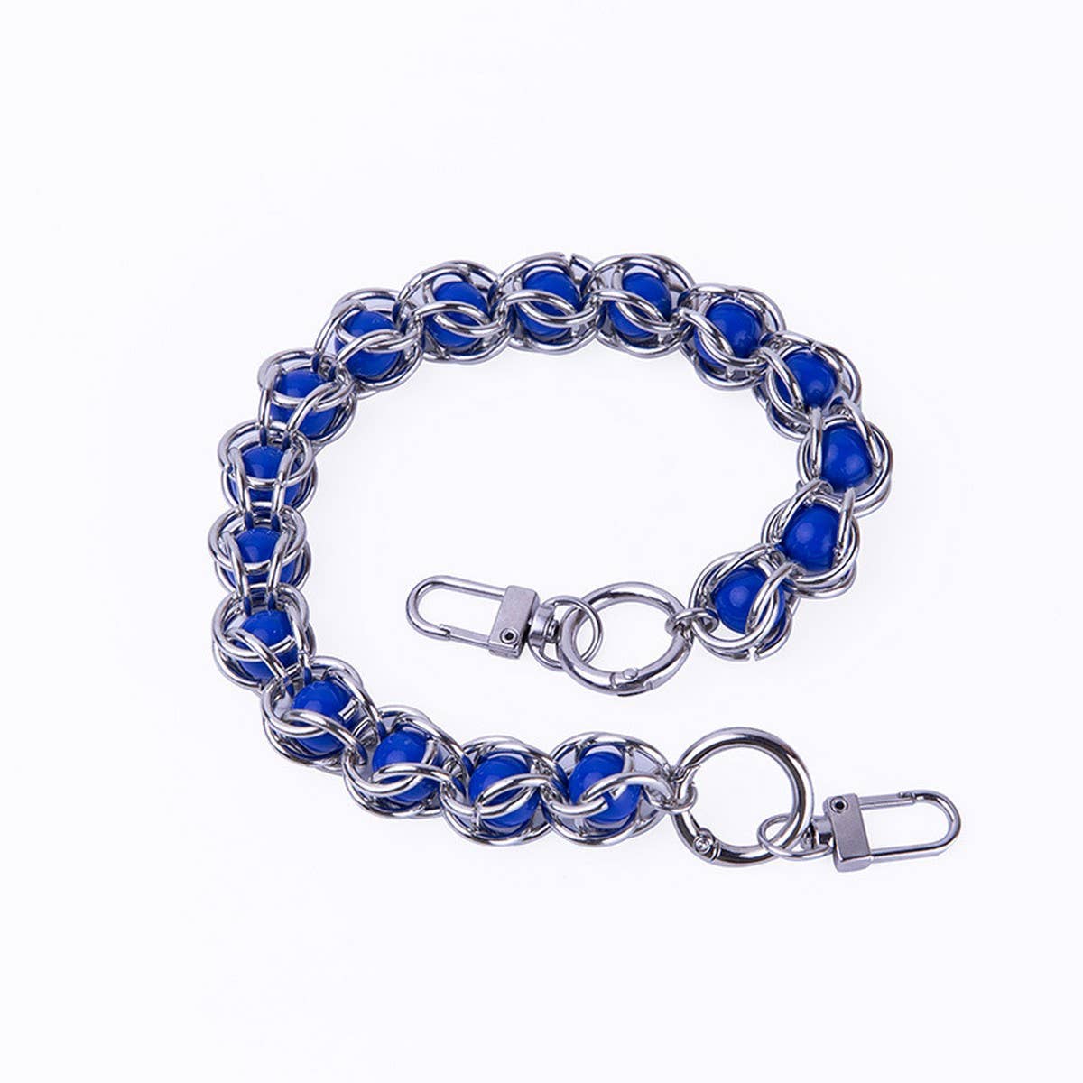 15.75in Metal Bead Acrylic Bead Handbag Strap_CWMM5117
