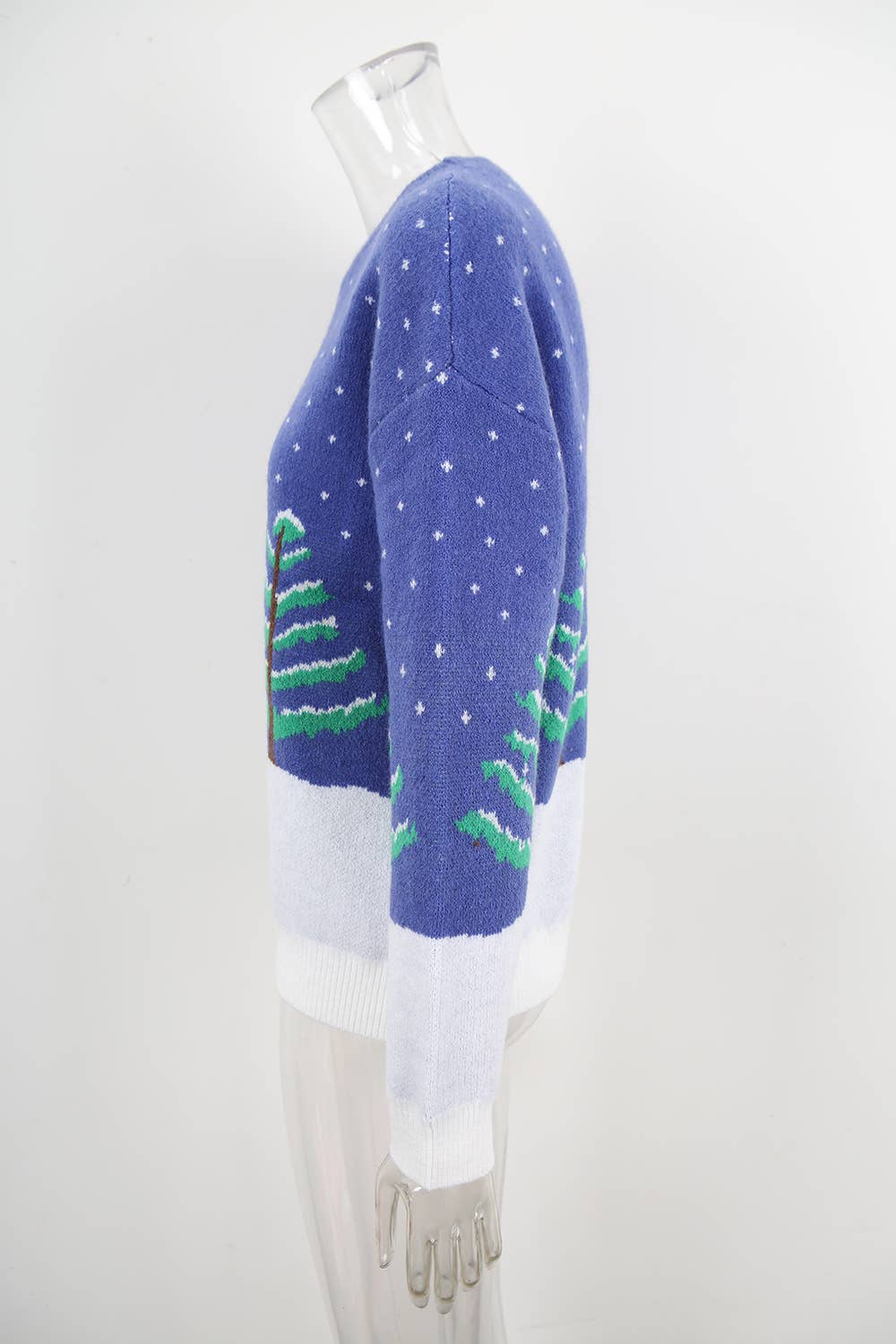 Jacquard round-neck Christmas knitted sweater