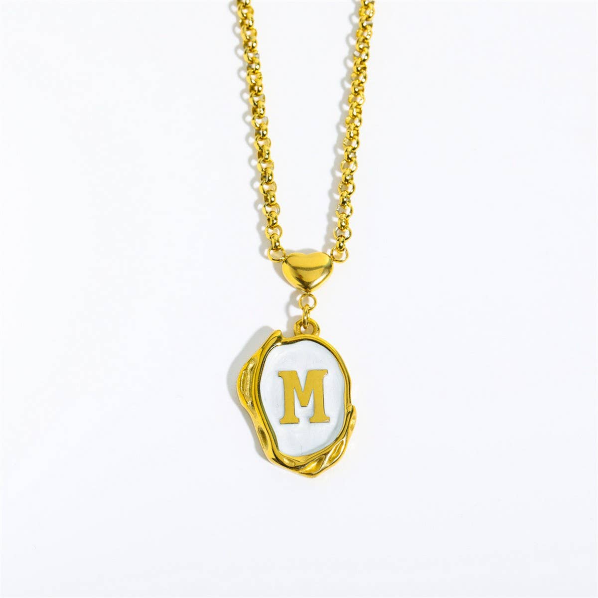 NEW 26 LETTERS OIL DROP THREE-DIMENSIONAL NECKLACE