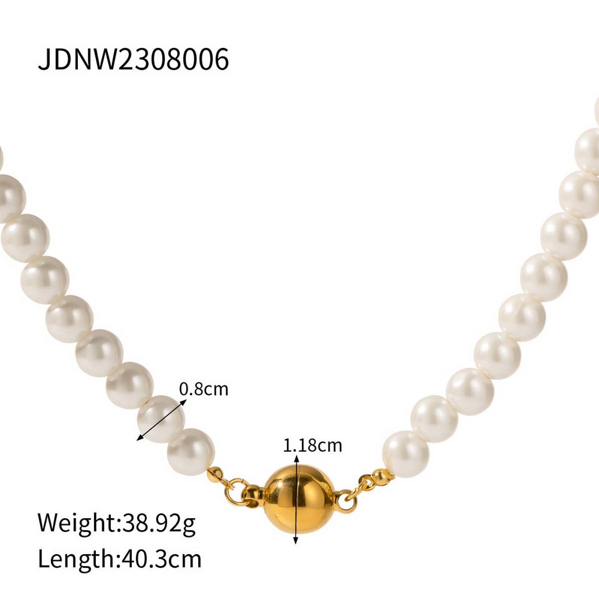 NICHE PEARL FRENCH LIGHT LUXURY NECKLACE_CWAJE1430