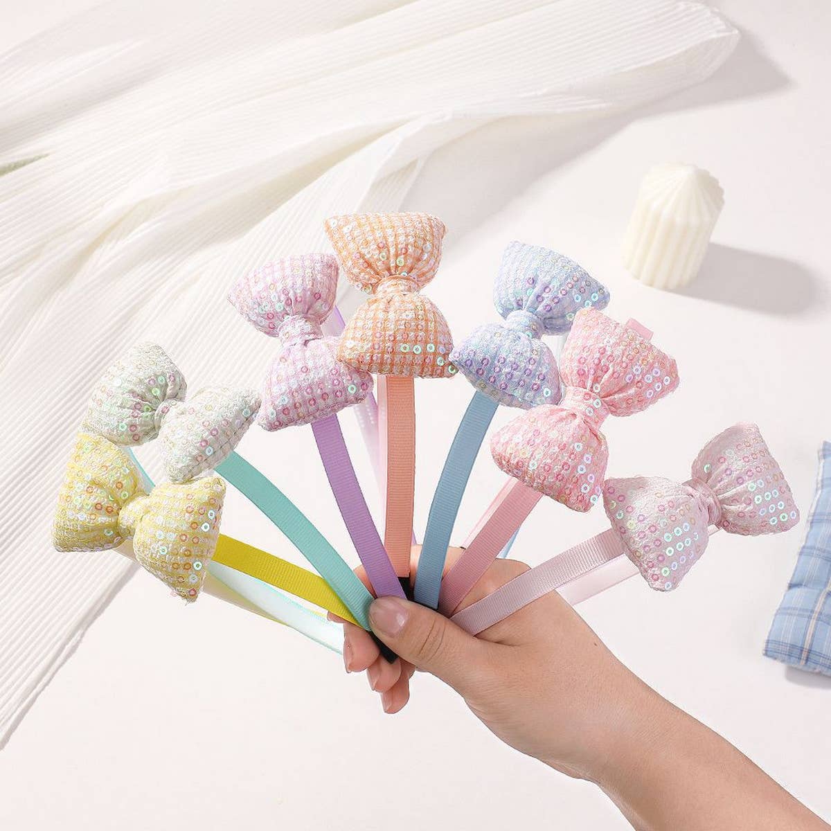 CHILDREN'S BOW 3D SEQUINED HEADBAND