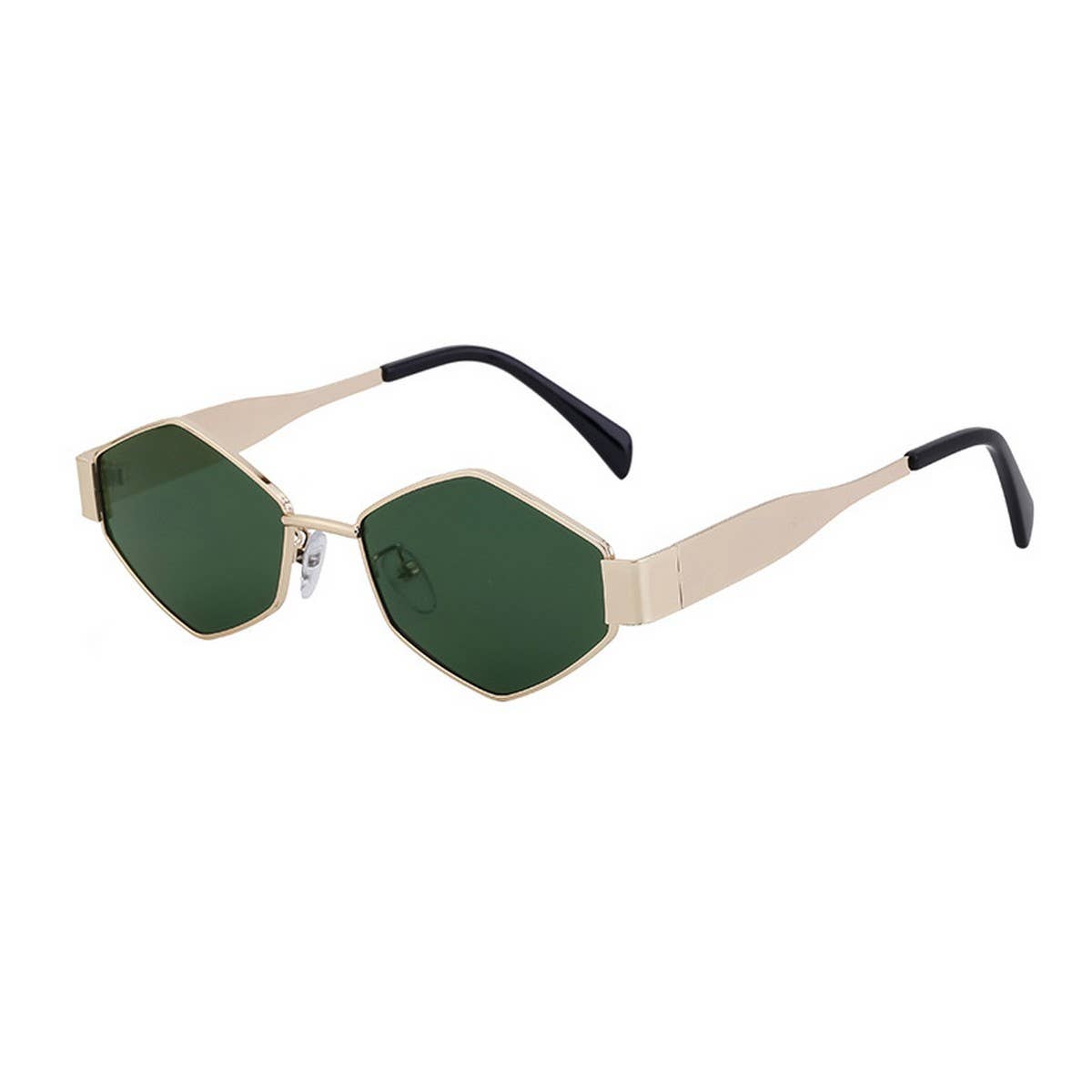 IRREGULAR METAL SUNGLASSES WITH WIDE TEMPLES