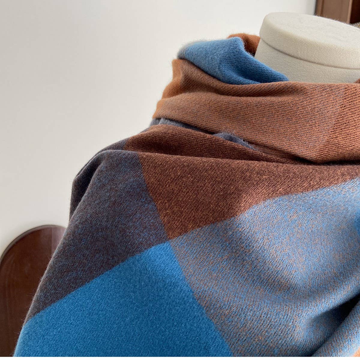 Warm Plaid Scarf Shawl for Women--Soft Winter Wrap