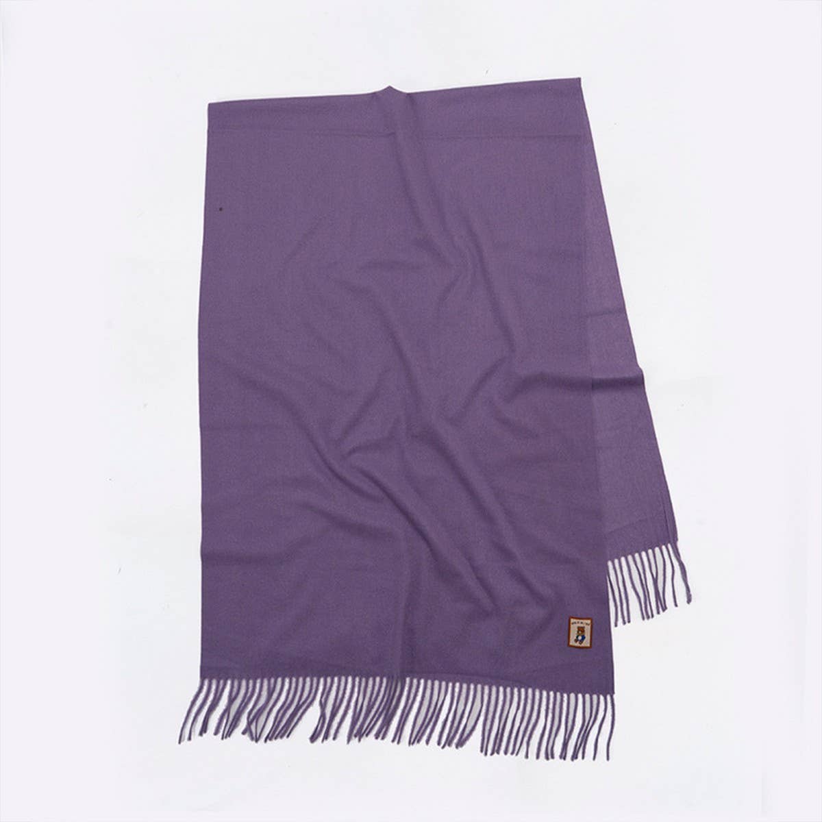 Wool Blend Solid Scarf-Soft Thick Bear Label Wrap_CWASC2338