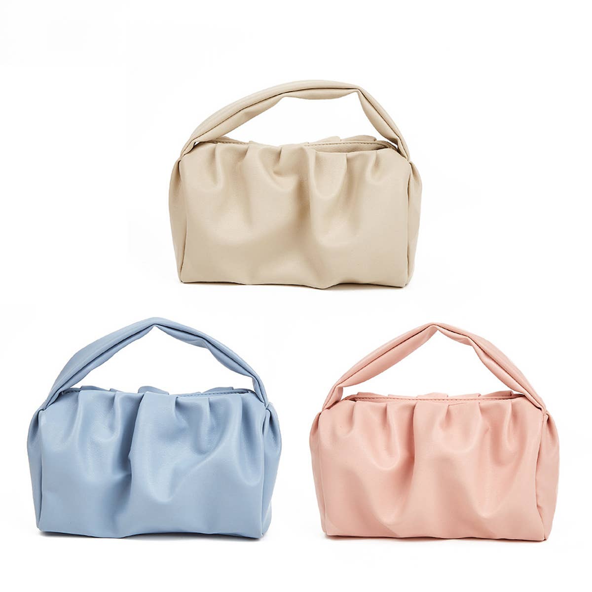 SIMPLE SOLID COLOR COSMETIC BAG HANDBAG_CWAB1832