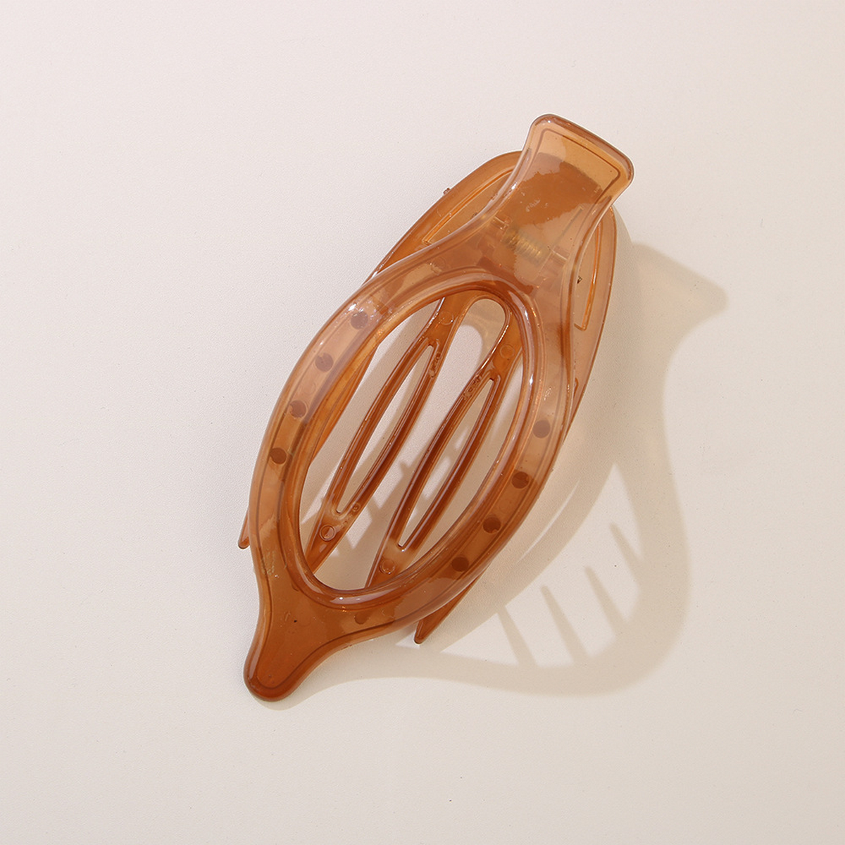 Glossy Matte Oval Hair Clip - Large Duckbill Style