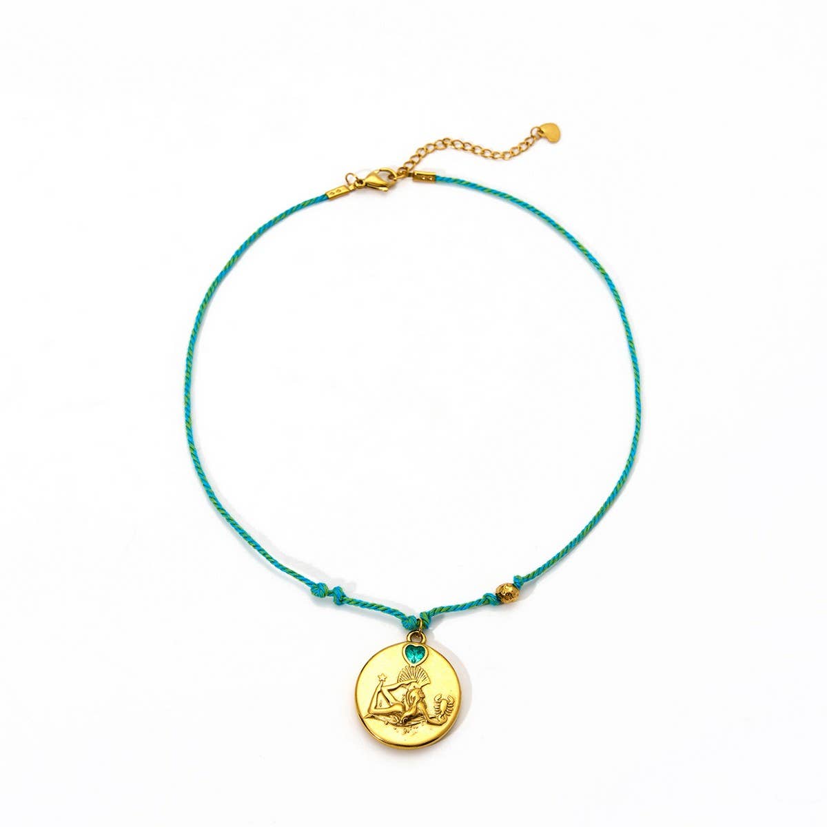 Handmade Rope Zodiac Necklace with Zircon