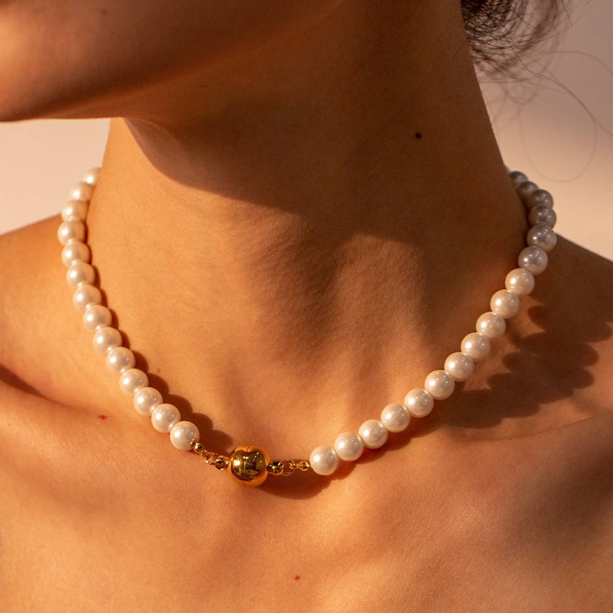 NICHE PEARL FRENCH LIGHT LUXURY NECKLACE_CWAJE1430
