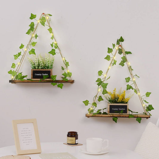 Ins Aesthetic Ivy LED Wall-Mounted Plant Rack_CWAJE05363