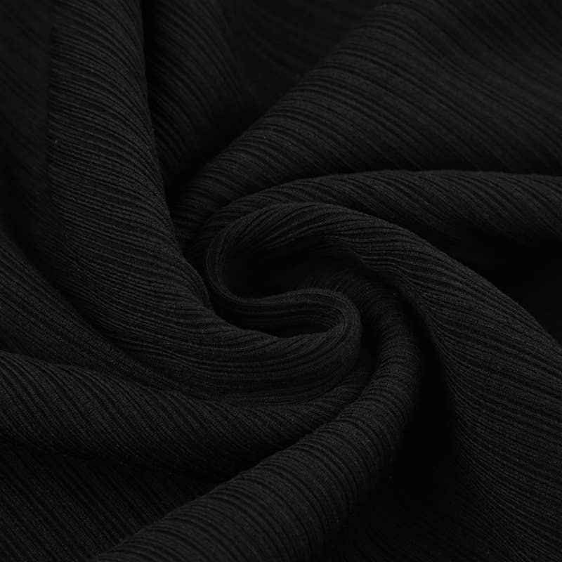 SOLID COLOR FLARED SLEEVE HEAD ROUND NECK T-SHIRT