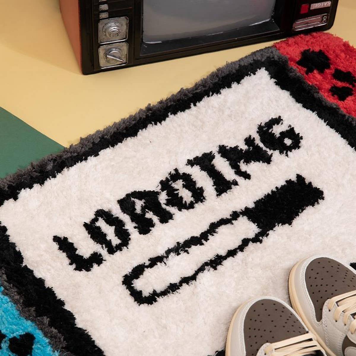 Quick-Dry Plush Bathroom Mat, Creative Gamepad Rug_CWMM7512