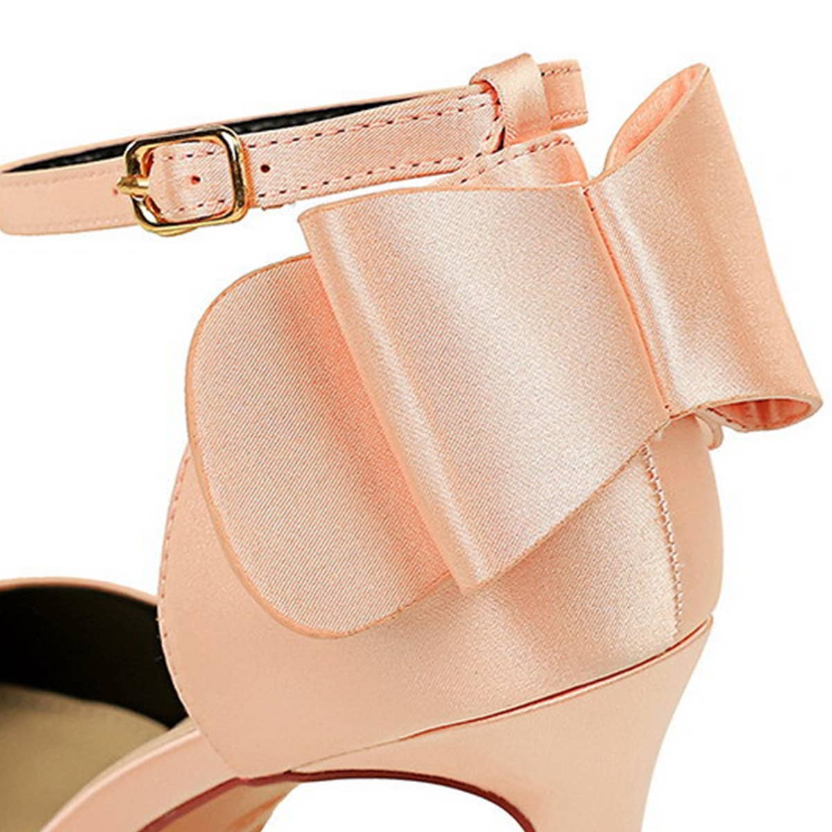 WOMEN SHALLOW POINTED TOE HOLLOW BOW HIGH HEELS