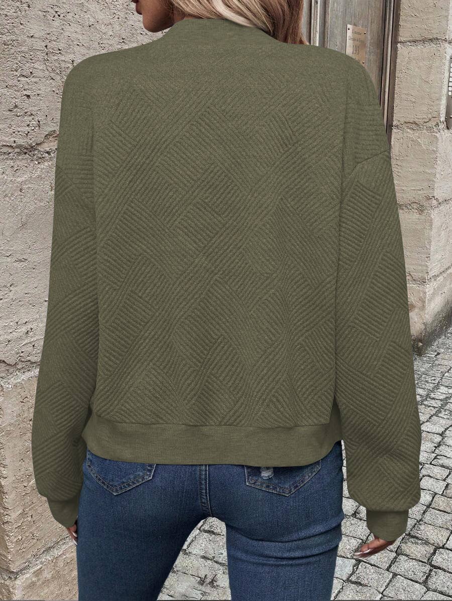 ZIP-UP JACKET BASEBALL COLLAR BLAZER