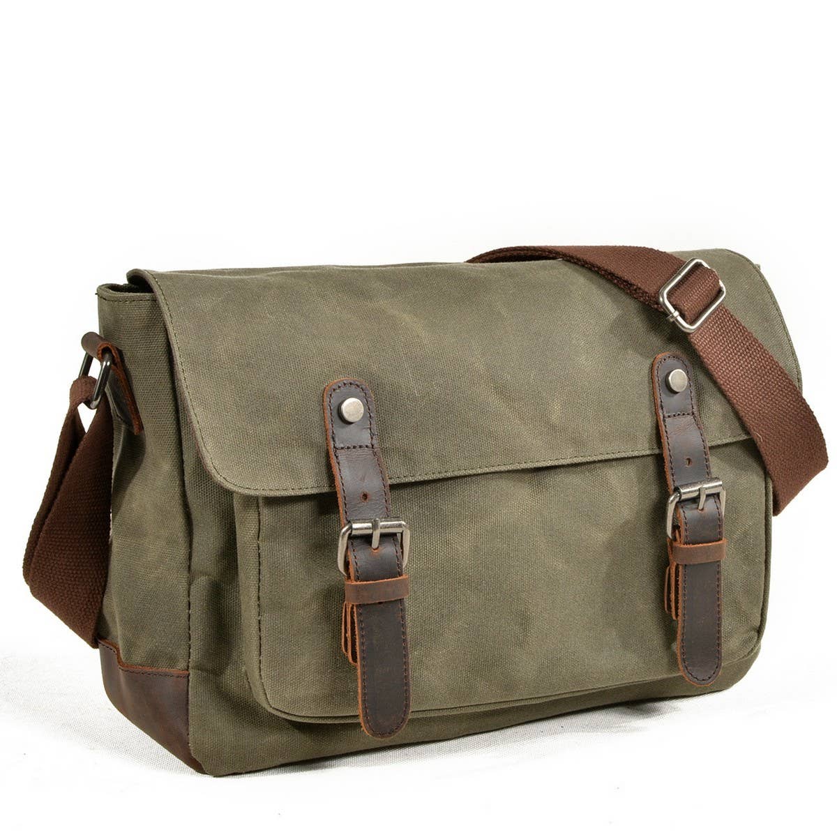 Men's Waterproof Waxed Canvas Satchel Bag_CWAB5560