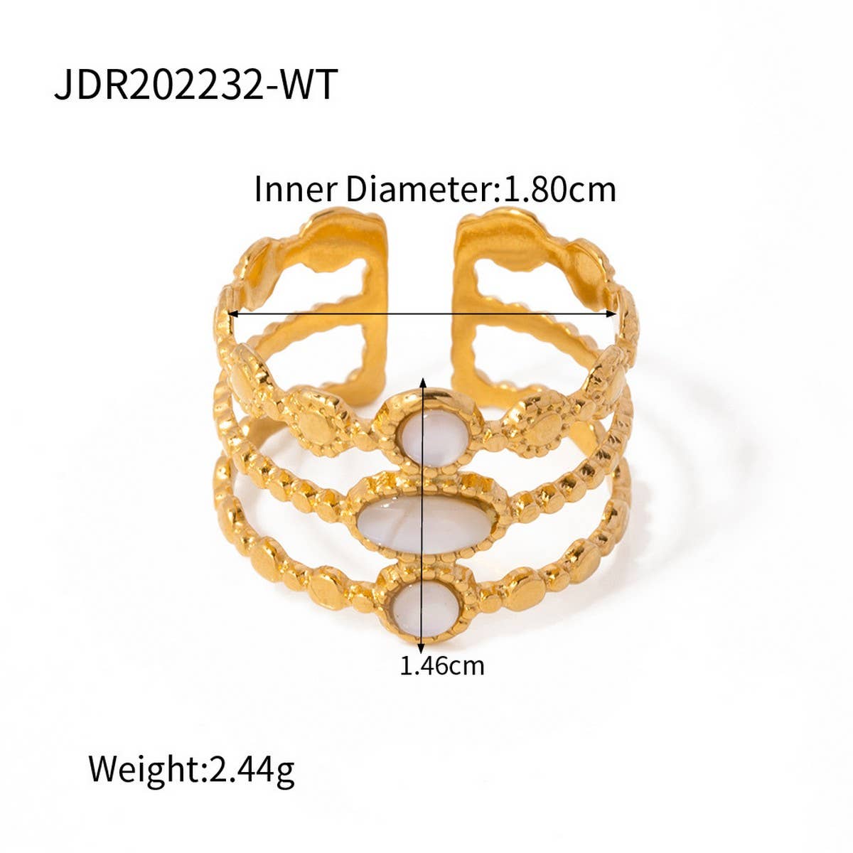 NATURAL STONE LUXURY FASHIONABLE NON-FADING RING