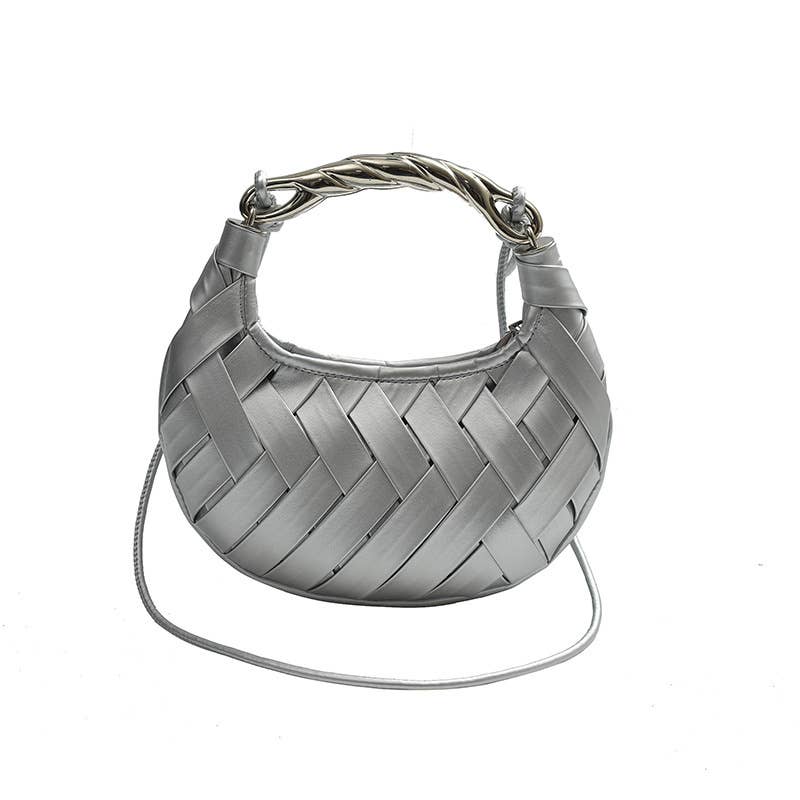 Fashionable niche woven hand-held crossbody bag