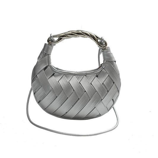 Fashionable niche woven hand-held crossbody bag