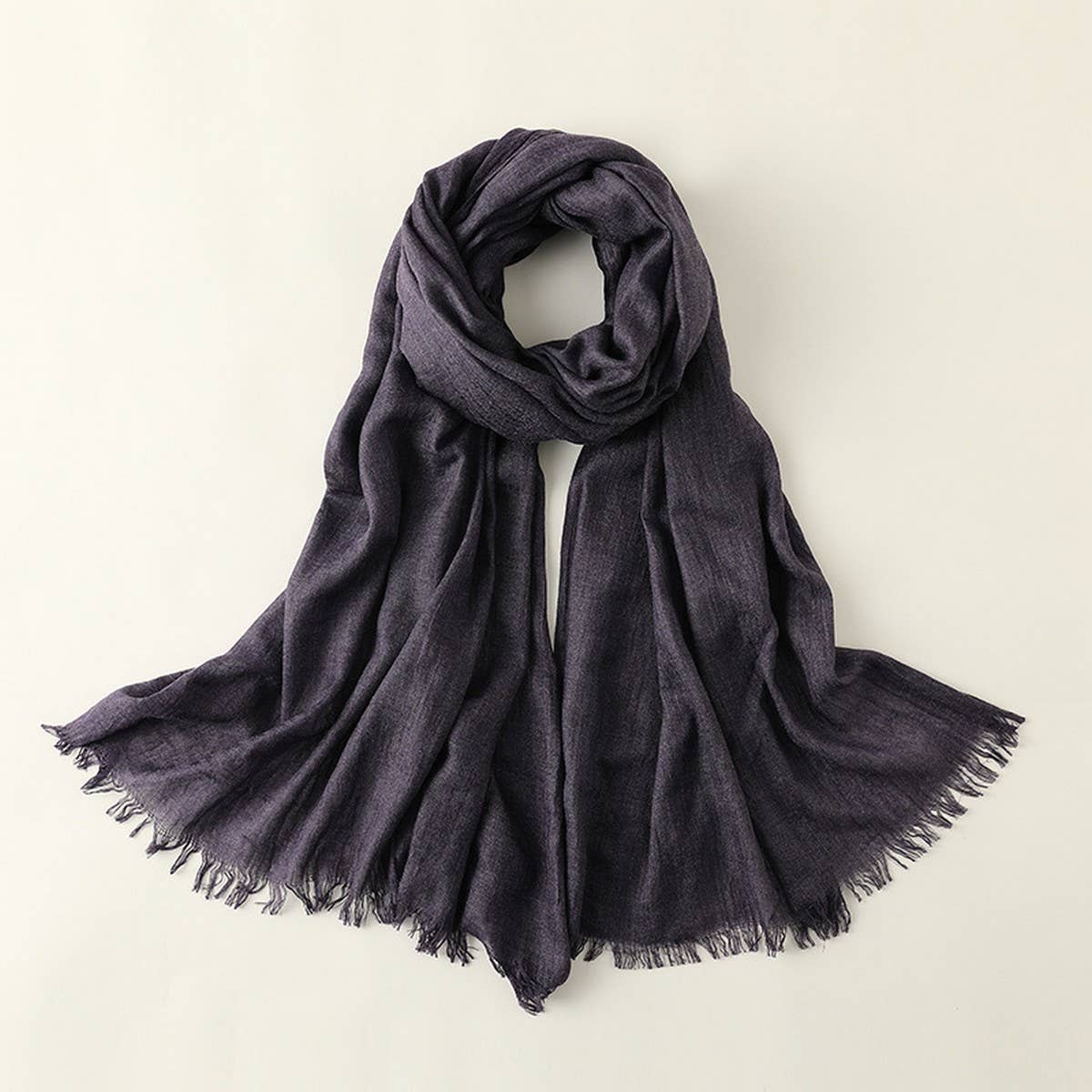 SOLID COLOR LONG LIGHTWEIGHT SCARF WRAP SHAWL_CWASC0204
