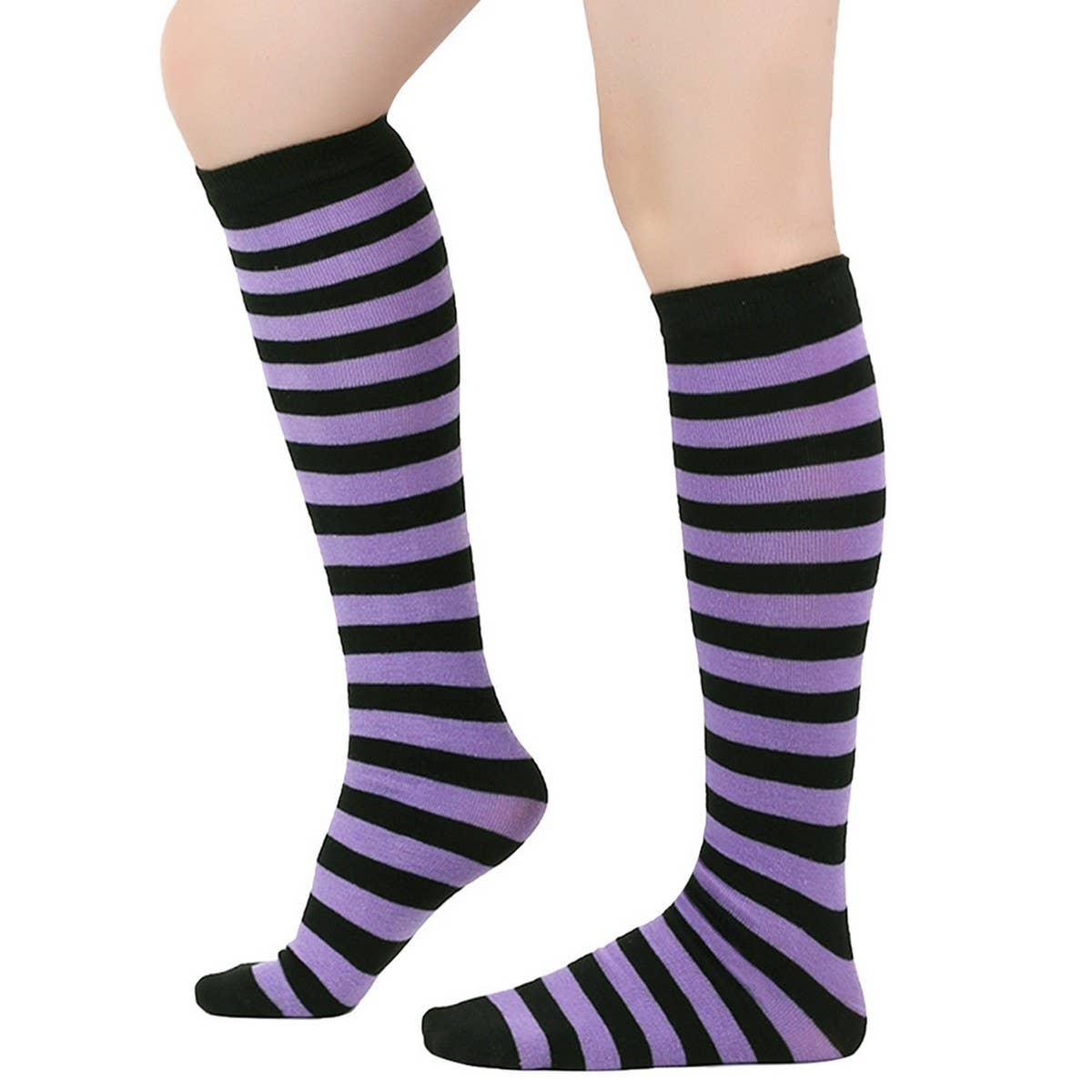 CWMM10060_STRIPED KNEE-HIGH SOCKS FOR CHRISTMAS