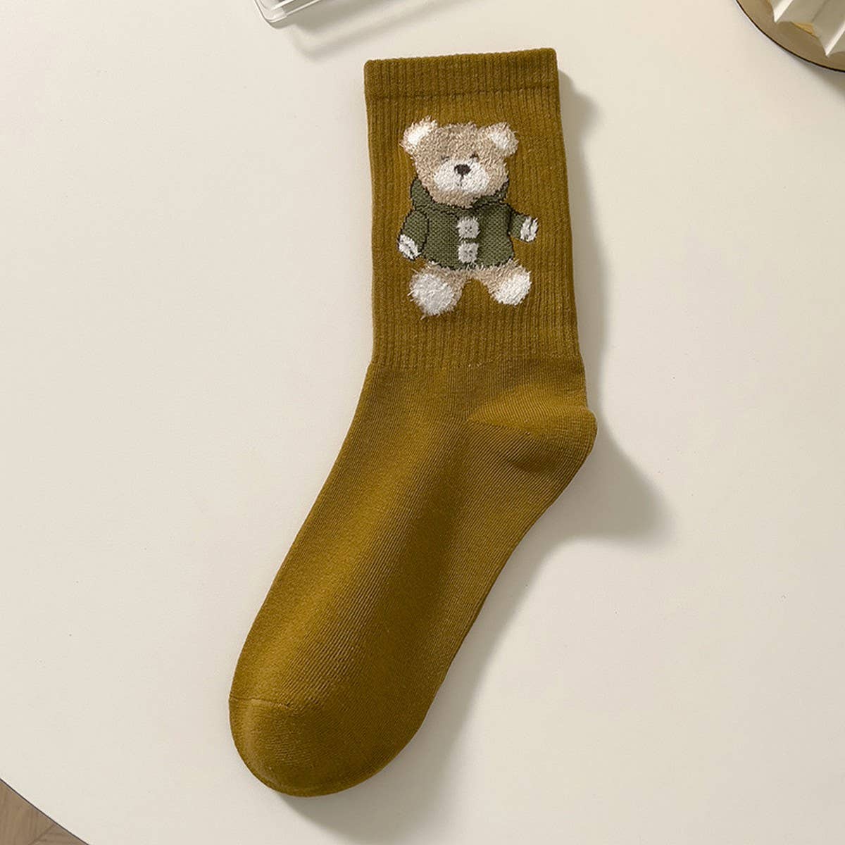 CUTE CARTOON BEAR WOMEN'S MID-LENGTH SOCKS