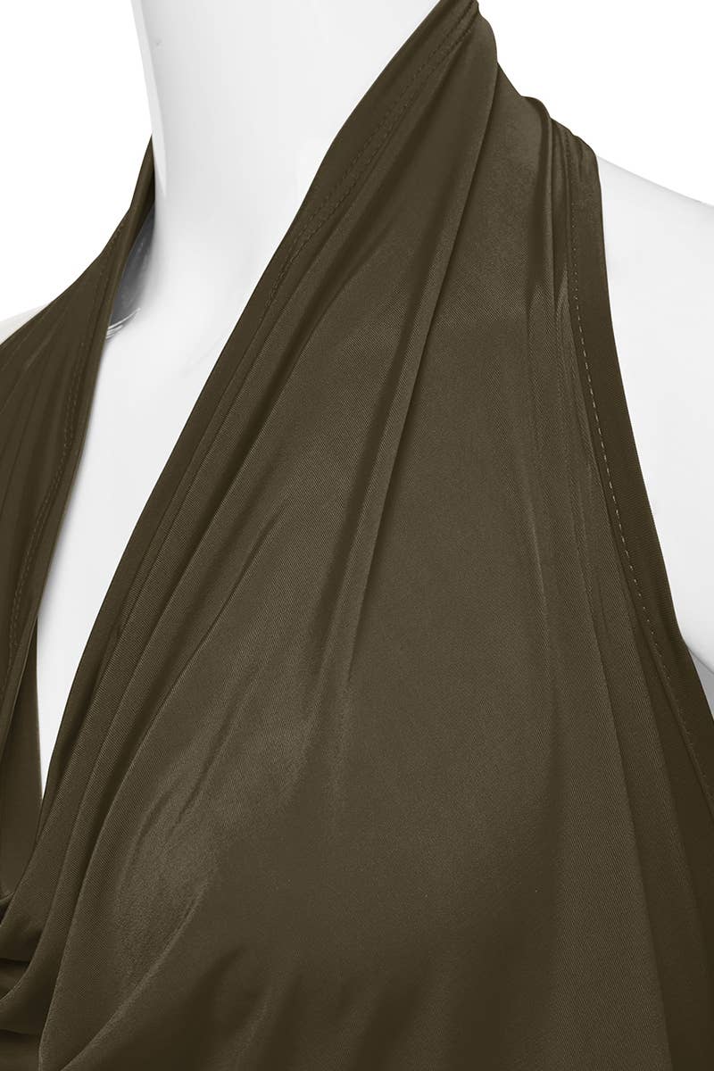 AWTHT028-P_Halter Neck Draped Front Open Back Top