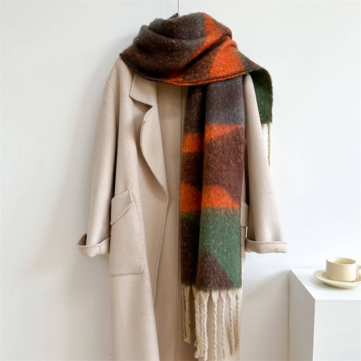 Colorblock Winter Scarf - Thick Warm Unisex Wrap