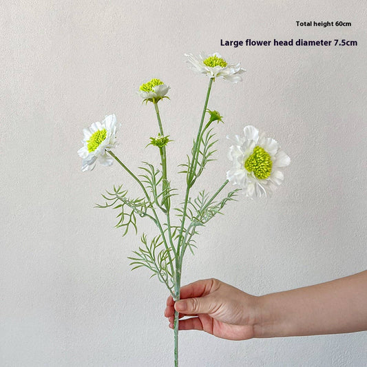 Single Stem 5-Head Flocked Cosmos Daisy Flower_CWMM6573