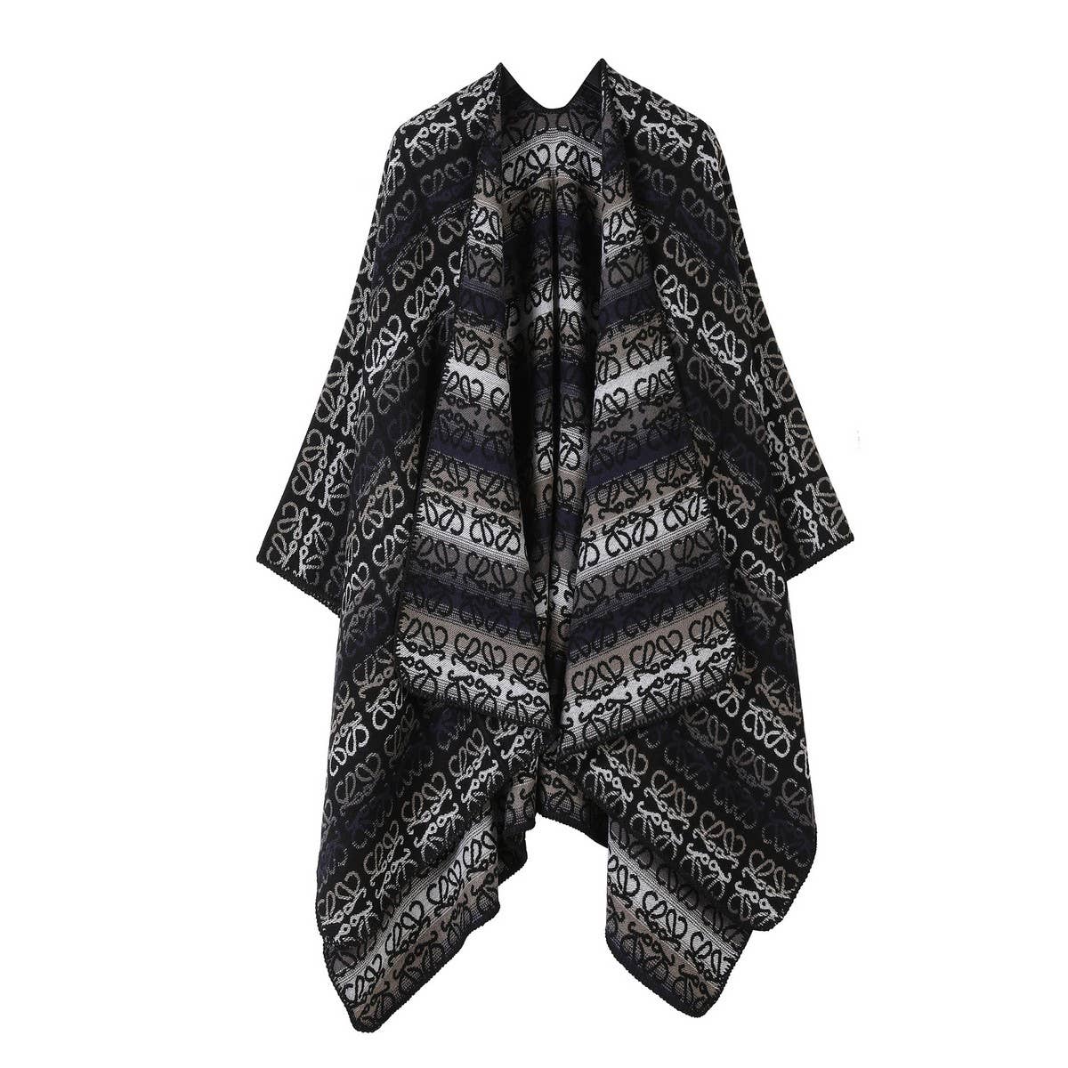 FAUX CASHMERE CAPE SHAWL WARM CAPE SCARF