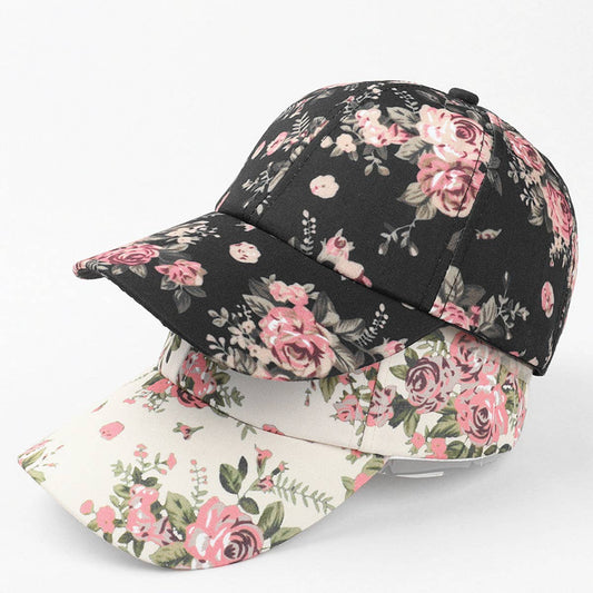 Floral Baseball Cap - Women's Boho Print CWAH1143