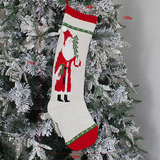 CREATIVE KNITTED GIFT BAG LONG CHRISTMAS SOCKS