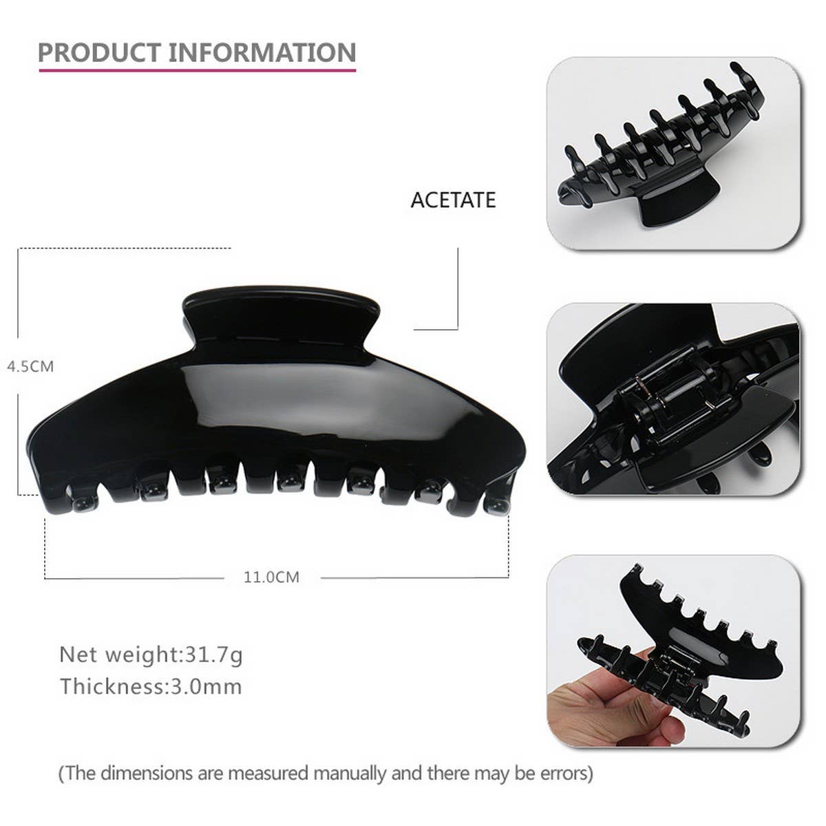 LEOPARD PRINT HAIR CLIP SHARK CLIP HAIRPIN