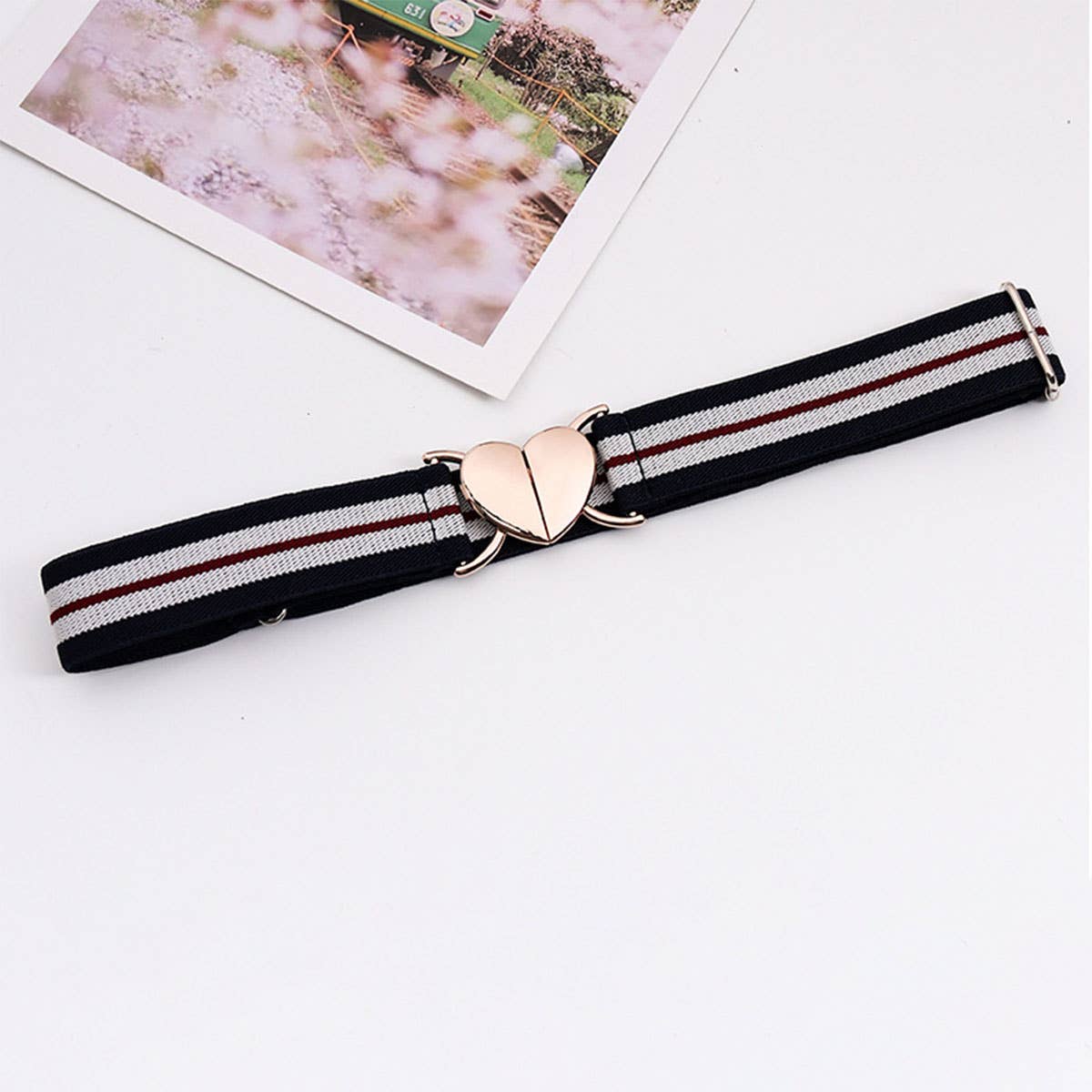 HEART HOOK ELASTIC ADJUSTABLE BRAIDED BELT_CWABE0679