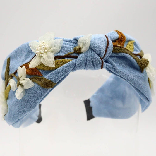 Vintage Handcrafted Pearl White Flower Headband